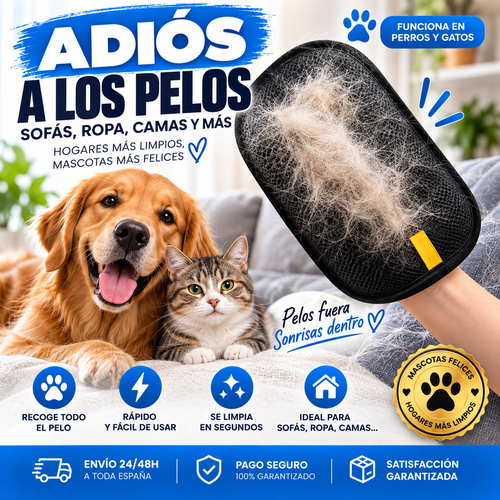 Manopla quita pelos mascota