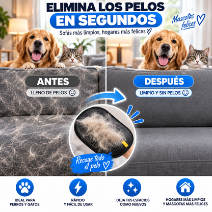 Manopla quita pelos mascota