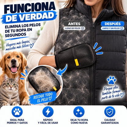 Manopla quita pelos mascota