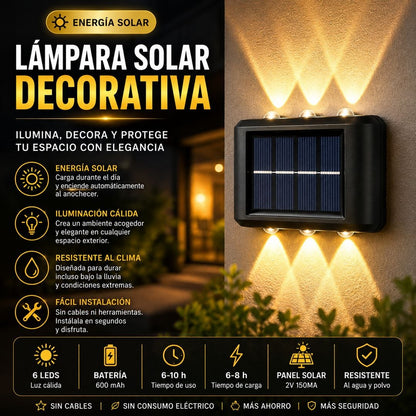 Lámpara Solar Decorativa 6 Leds