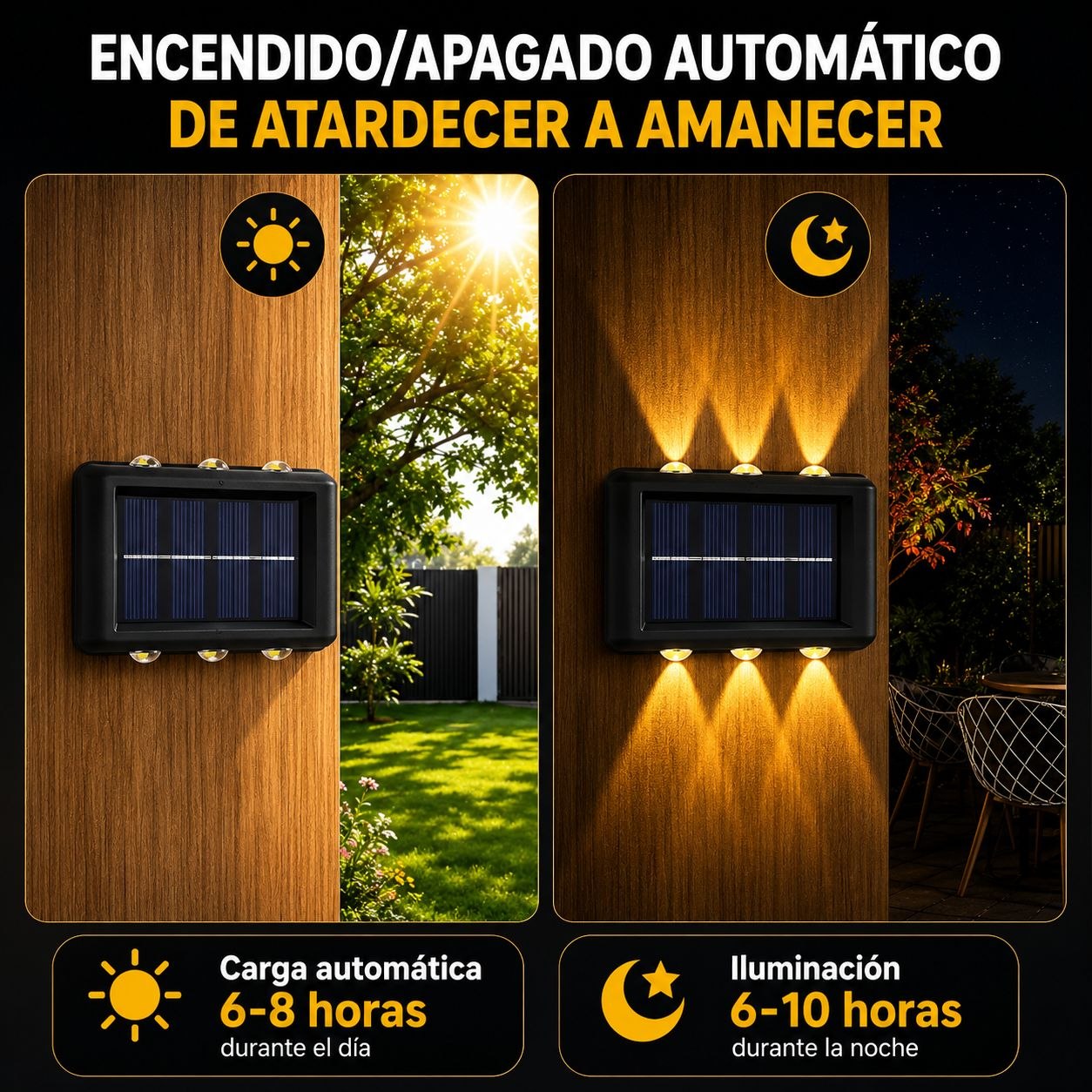 Lámpara Solar Decorativa 6 Leds